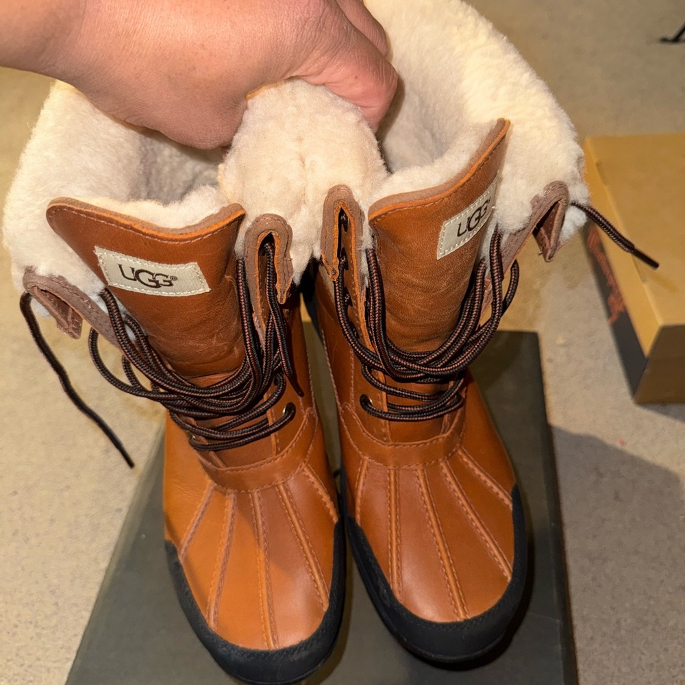 UGG Brown and Black Winter Boots - Picture 3 of 9